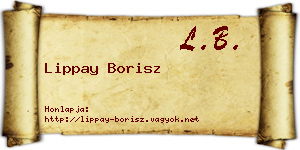 Lippay Borisz névjegykártya